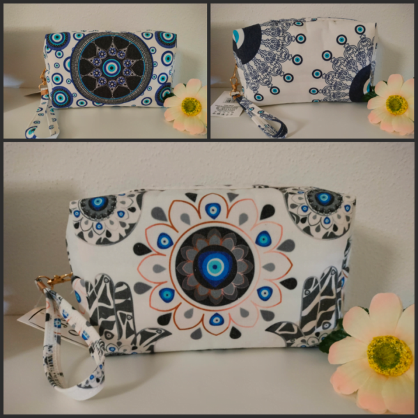 Necessaire Mandala e Olho Turco em Tecido