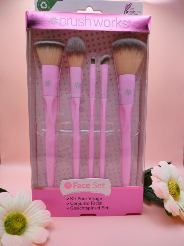 Brushworks HD Face Set - Conjunto de 5 Pincéis de Maquilhagem