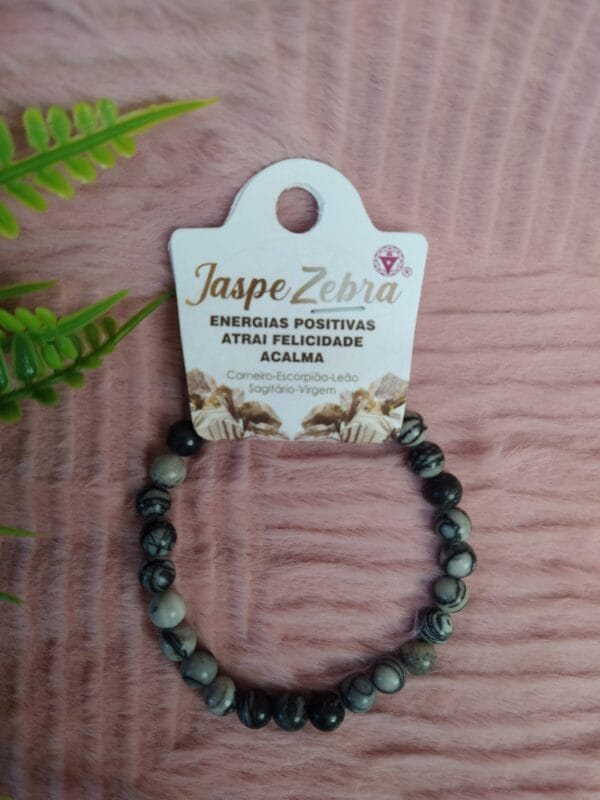 Pulseira Jaspe Zebra 6mm