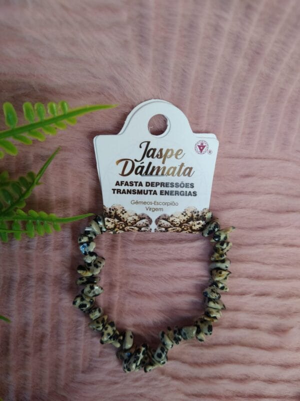 Pulseira Chips Jaspe Dálmata