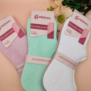 Pack 3 Pares de Meia Invisível 35-40 Multicolor Pesail